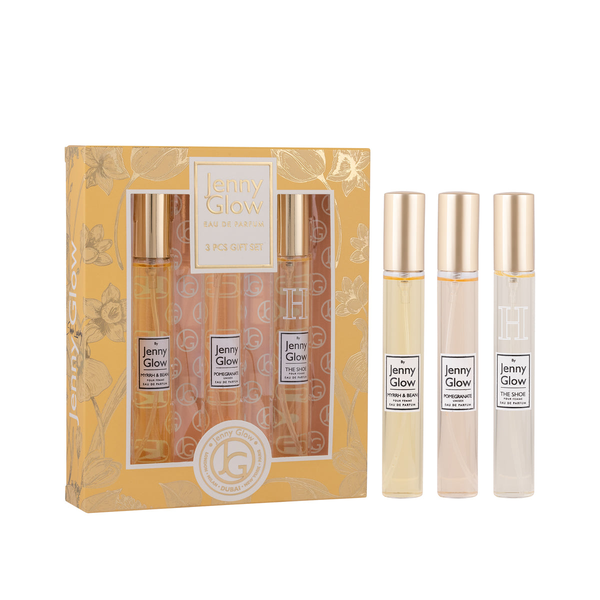 Jenny Glow 3pc Gift Set Myrrh&Bean/Pomegranate/The Shoe Jenny Glow 3pc Gift Set Myrrh&Bean/Pomegranate/The Shoe