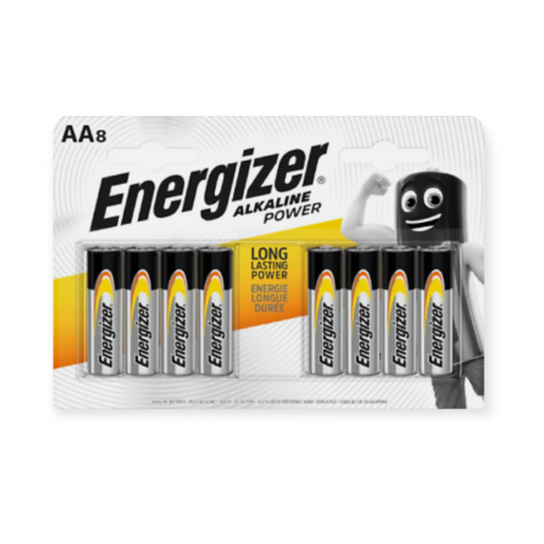 AA energiser 8 pack alkaline power